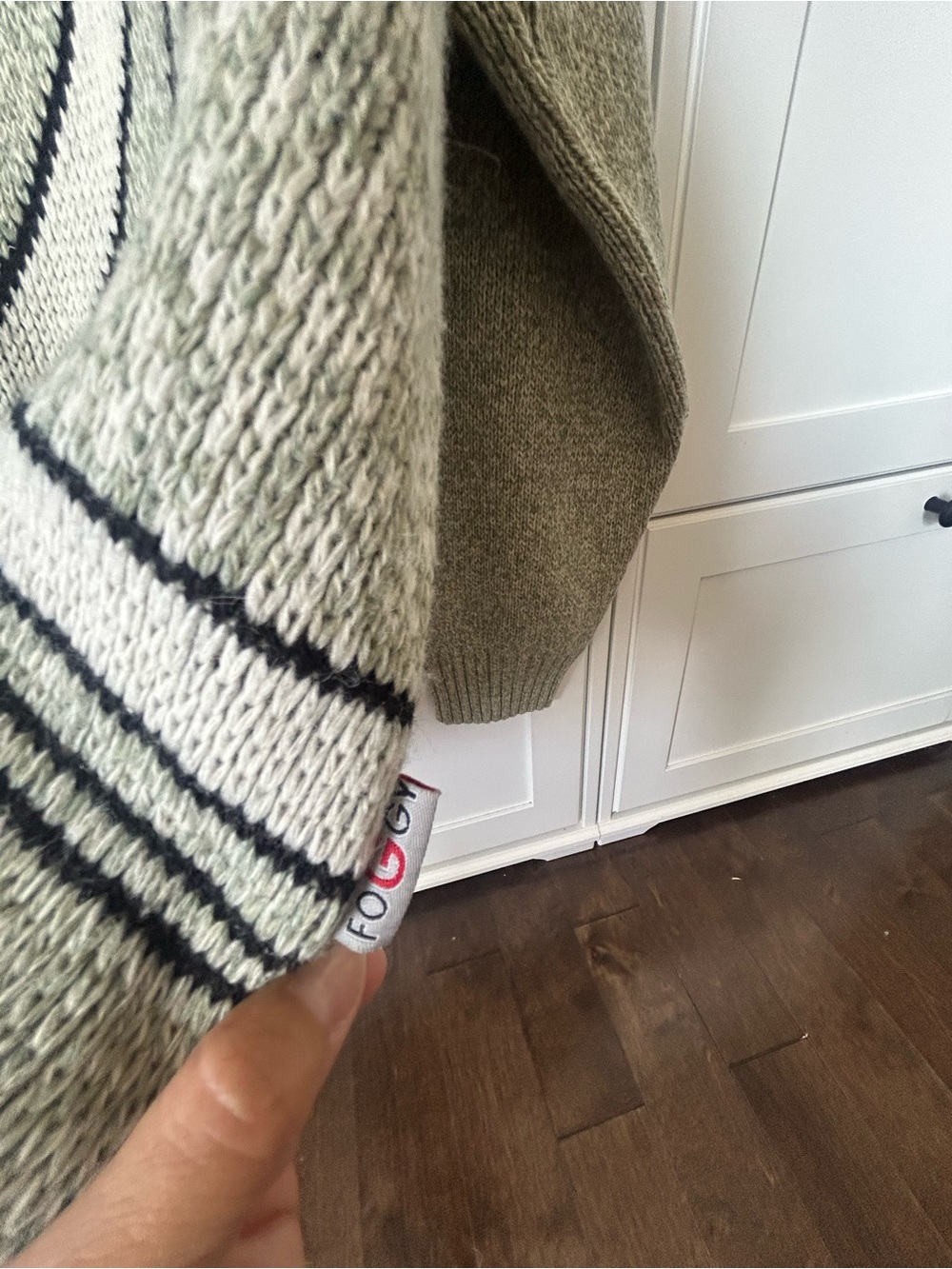 Beautiful Vintage Foggy The Winter Collection 80% Wool Oversized Sweater XL - Picture 9 of 12